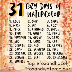 31 Days of Free Watercolor Prompts - Fox + Hazel | free art + designs