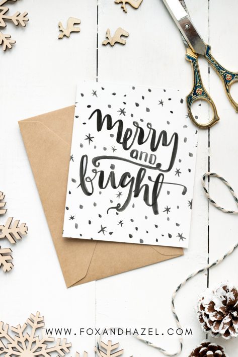 Free Christmas Card Printables - Fox + Hazel | free art + designs
