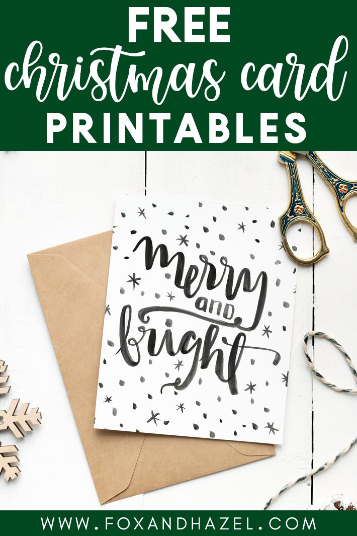 Free Christmas Card Printables - Fox + Hazel | free art + designs