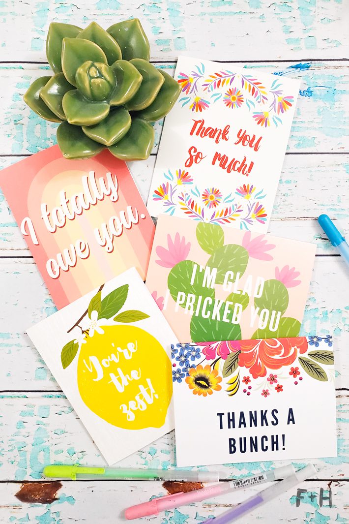  Graduation Thank You Cards With Envelopes Rainbow Tie