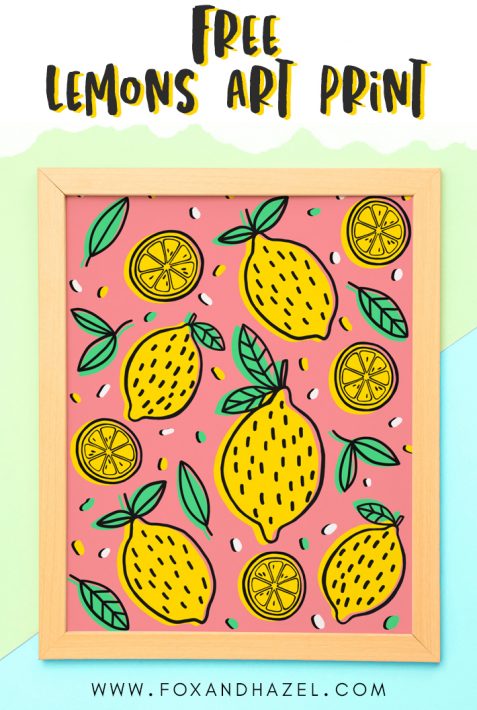 Free Lemon Art Printable - Fox + Hazel | free art + designs