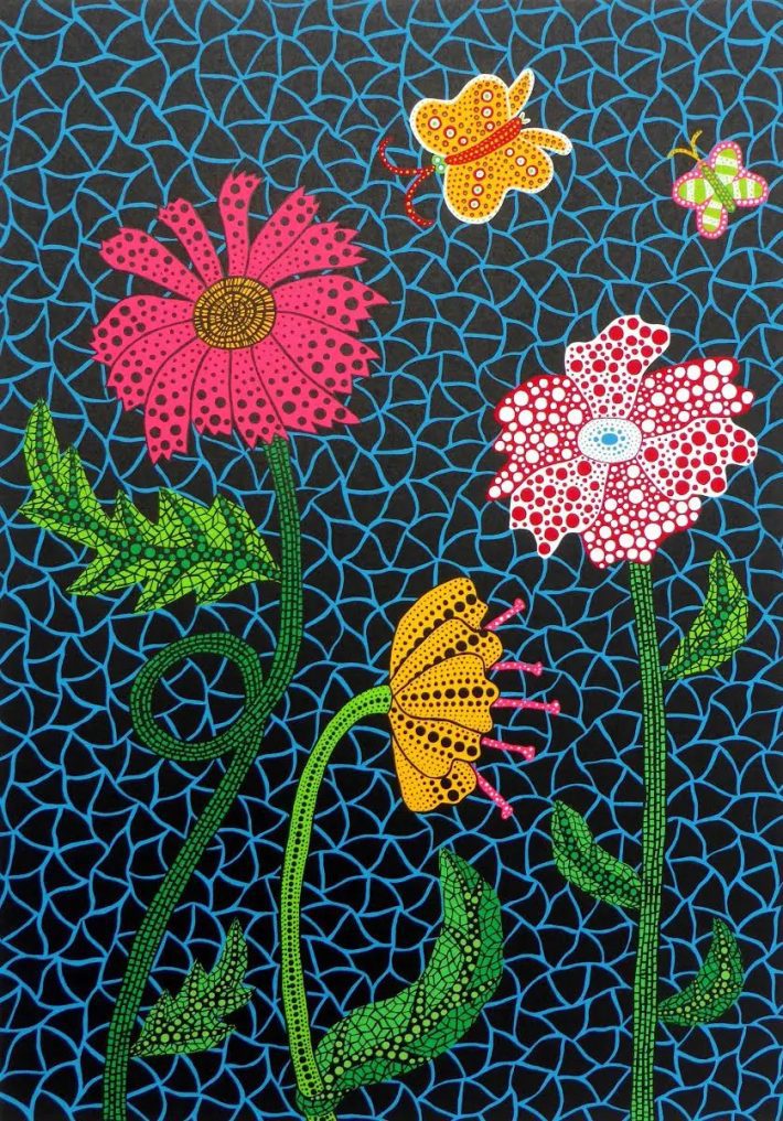 artwork "Flowers" by artist Yayoi Kusama