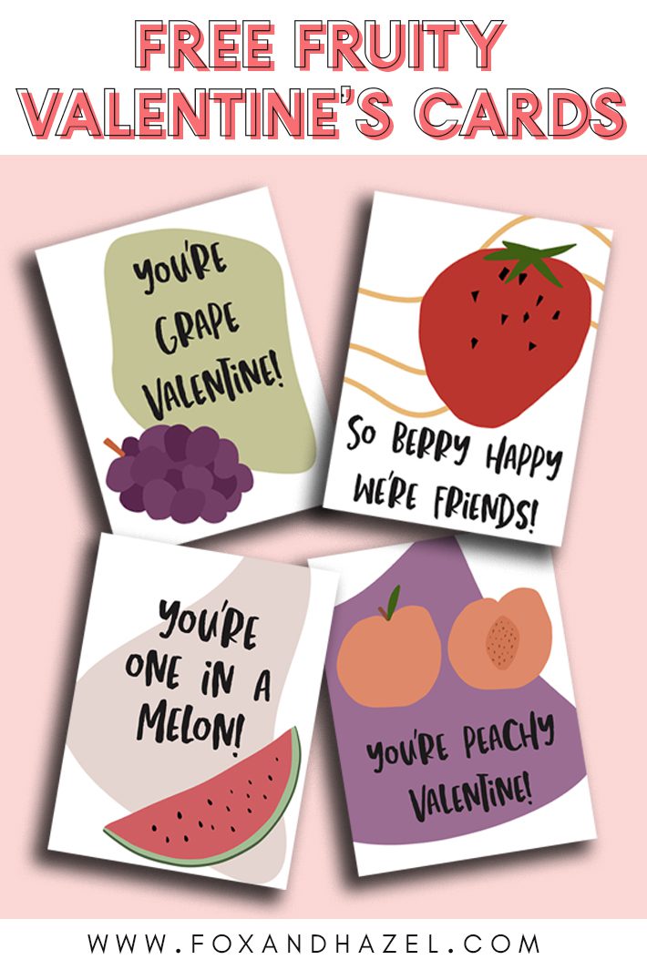 Free Fruit Valentine's Day Cards