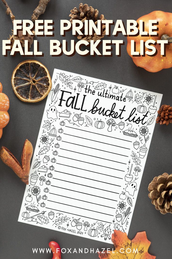 Free Fall Bucket List Printable | Fox + Hazel