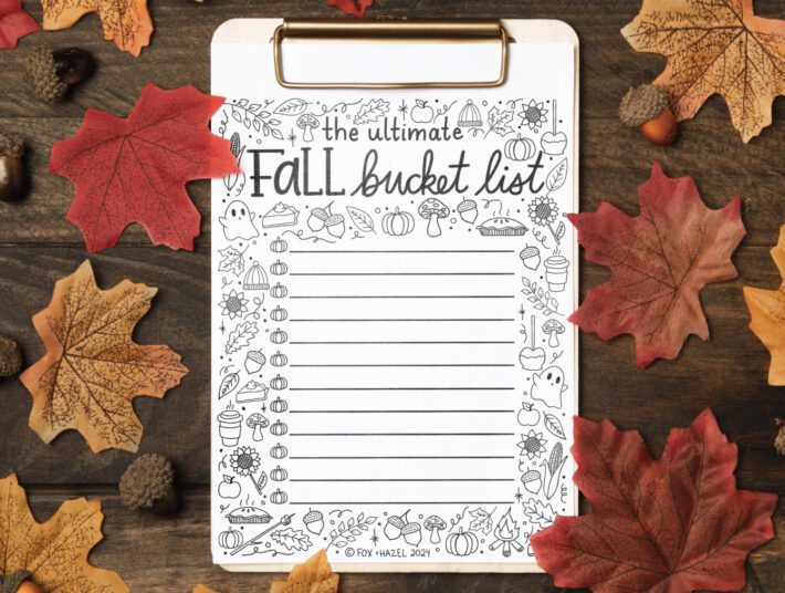 Free Fall Bucket List Printable | Fox + Hazel
