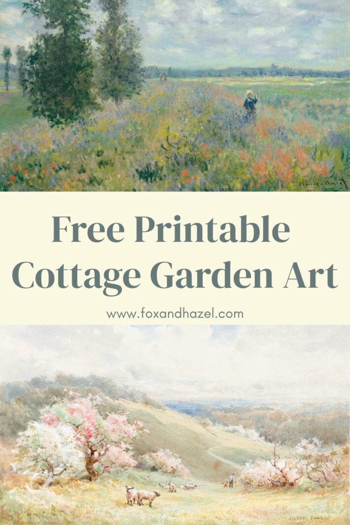 Free Printable Cottage Garden Wall Art - Fox + Hazel | free art + designs
