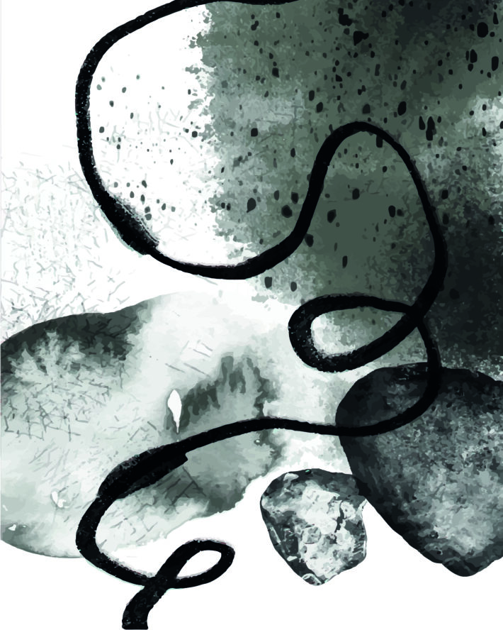 free black and white abstract art printable set of six prints