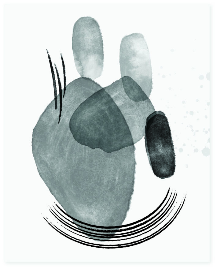 free printable wall art set in black and white abstract designs